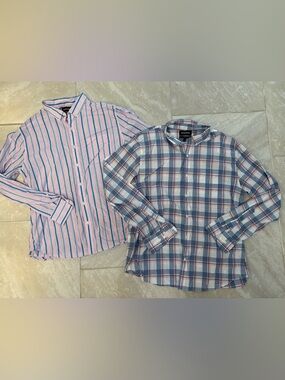 TWO Bonobos XL Slim Fit 100% Cotton Button-Down Shirts
